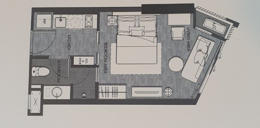 Studio in the Condo in Pattaya, Thailand № 22318