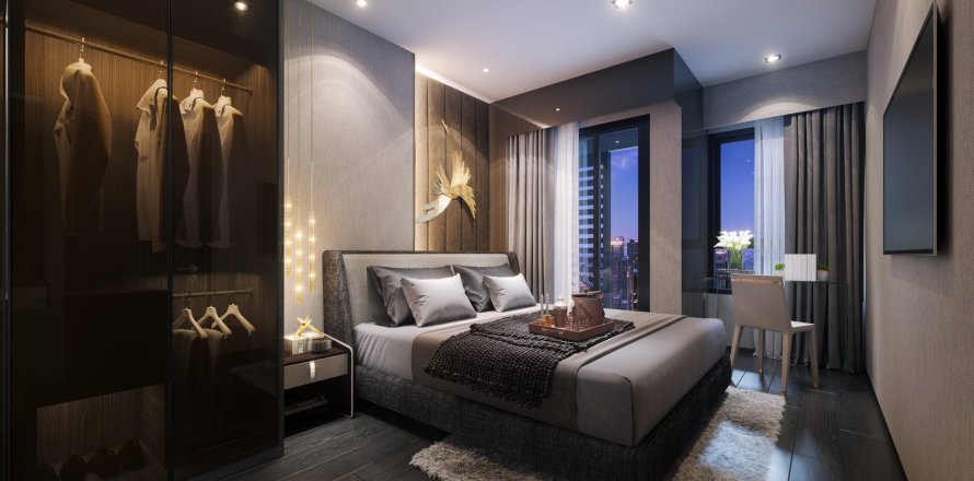 Condominio de 3 dormitorios en Bangkok, Tailandia en IDEO RAMA 9 - ASOKE  № 10860