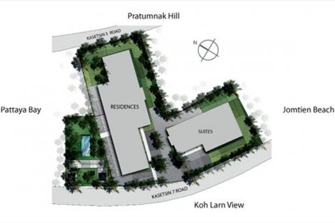 Estudio en el condominio en Pattaya, Tailandia № 23927