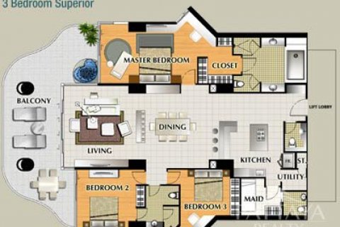 Condominio de 3 dormitorios en Pattaya, Tailandia № 23312 - foto 10