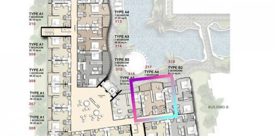 Condominio de 1 dormitorio en Pattaya, Tailandia № 22126