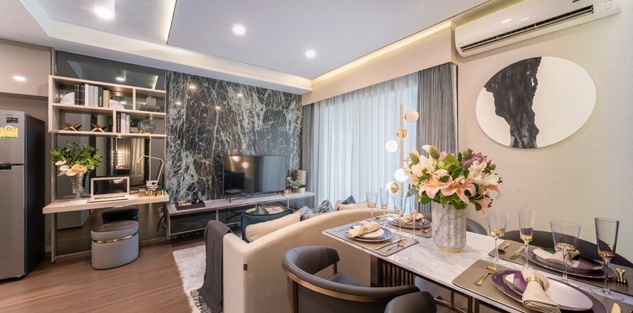 Condominio de 2 dormitorios en Bangkok, Tailandia en IDEO RATCHADA-SUTTHISAN № 25331