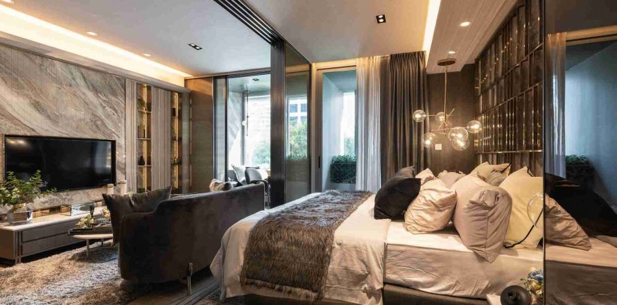 Condominio de 1 dormitorio en Bangkok, Tailandia en WALDEN THONGLOR 8  № 25297