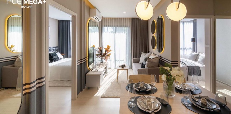 Condominio de 2 dormitorios en Samut Prakan, Tailandia en Nue Mega Plus Bangna № 28094