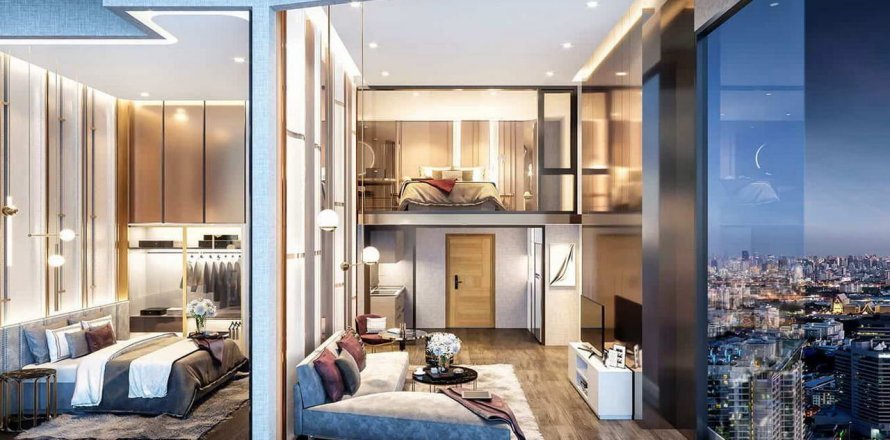 Dúplex de 1 dormitorio en Soho Bangkok Ratchada, Bangkok, Tailandia № 28133