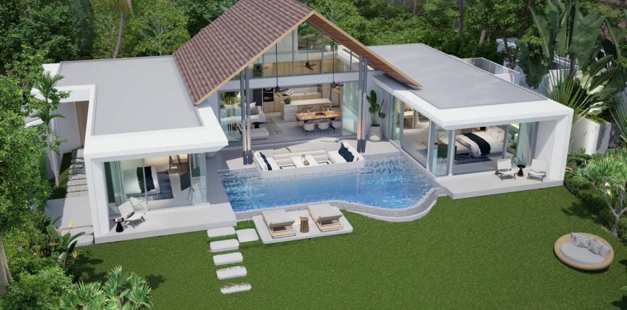 Chalet de 3 dormitorios en Louvre Villa, Phuket, Tailandia № 44420