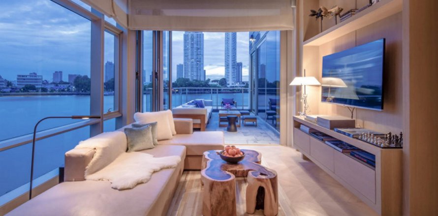 Condo à Bangkok, Thaïlande, 4 chambres à Four Seasons Private Residences  № 9384