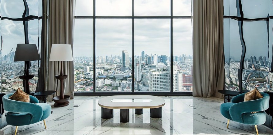 Condo à Bangkok, Thaïlande, 2 chambres à XT HUAIKHWANG  № 9362