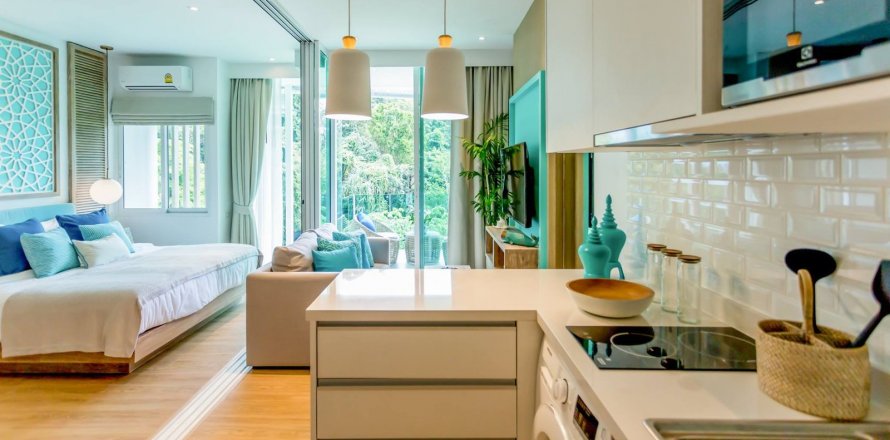 Condo à Phuket, Thaïlande, 1 chambre à Grand Breeze Park Condotel  № 18336