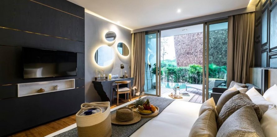 Condo à Phuket, Thaïlande, 1 chambre à WYNDHAM GRAND NAI HARN  № 18777