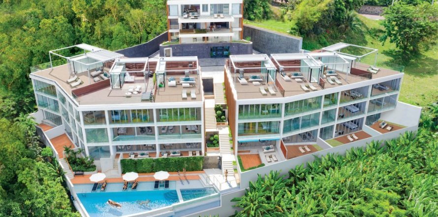Condo à Phuket, Thaïlande, 3 chambres à Bluepoint Condominiums  № 3876