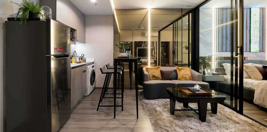 Condo à Bangkok, Thaïlande, 1 chambre à Ideo Mobi Rangnam  № 26028