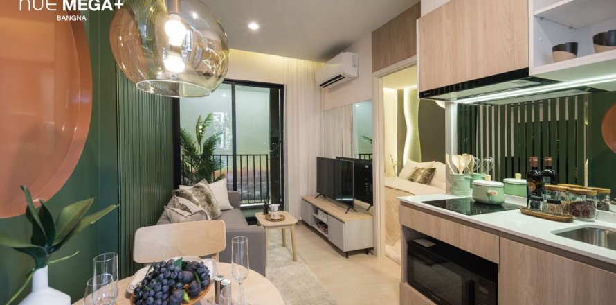 Condo à Samut Prakan, Thaïlande, 1 chambre à Nue Mega Plus Bangna  № 28093