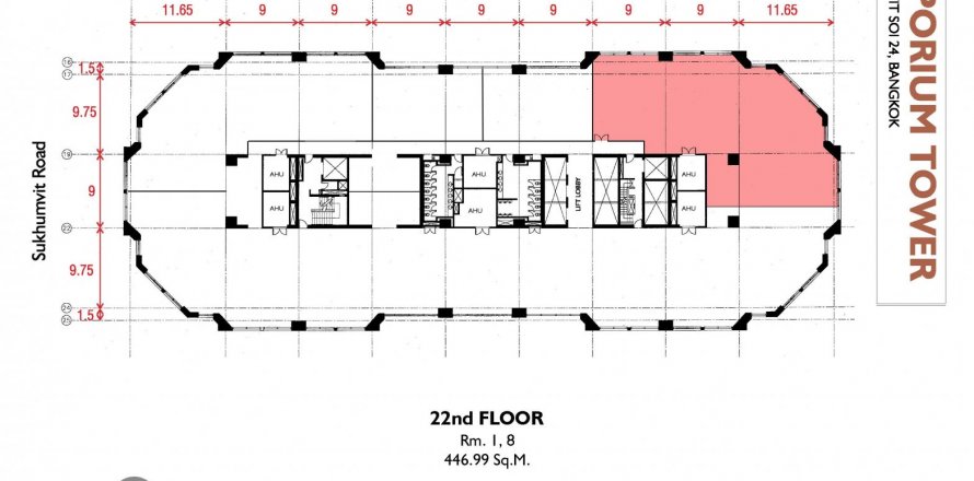 Офис в Бангкоке, Таиланд 446.99м2  № 6700