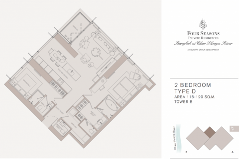 Condo in Bangkok, Thailand, 2 bedrooms  № 29454 - photo 1