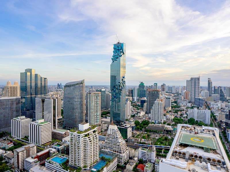 What To Expect From The Real Estate Market In Thailand In 2023   800 Bangkok City Aerial View Bangkok City Urban Downtown Skyline Tower Of Thailand On Blue Sky Background City Scape Thailand 